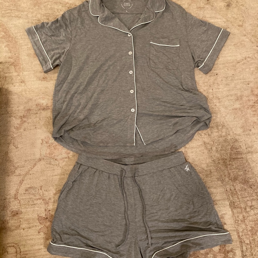 Short Sleeve Stretch-Knit Bamboo Pajama Set
